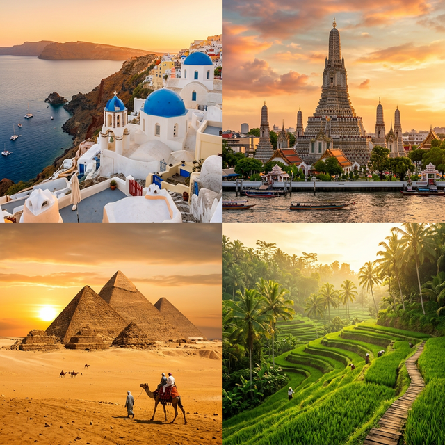 Лучшие направления: Греция, Таиланд, Египет, Бали